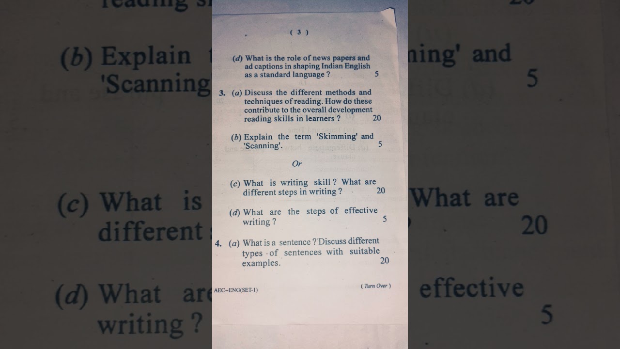 UG 2nd Semester Examination 2025 | ENGLISH Paper-AEC (SET-1) | AEC-ENG  | University Exam 2025