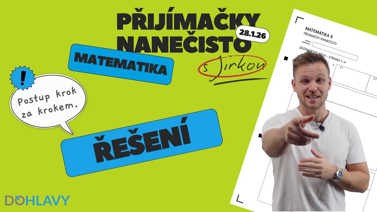 👉 Přijímačky nanečisto 2026 – MATEMATIKA | ŘEŠENÍ