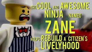 The Cool And Awesome Ninja Named Zane Helps Rebuild a Citizen's Livelyhood [ReBrick Ninja for a Day]