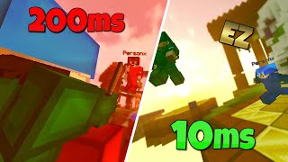 200ms VS 10ms ¿Cual ping es mejor Minecraft Bedwars