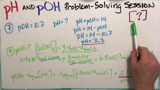 pH & pOH Problem-Solving Session