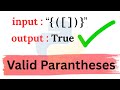 How to Solve the Valid Parentheses Problem in Python | Step-by-Step Interview Guide