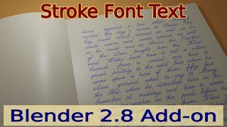 Free Blender 2.8 Stroke Font Text Add-on