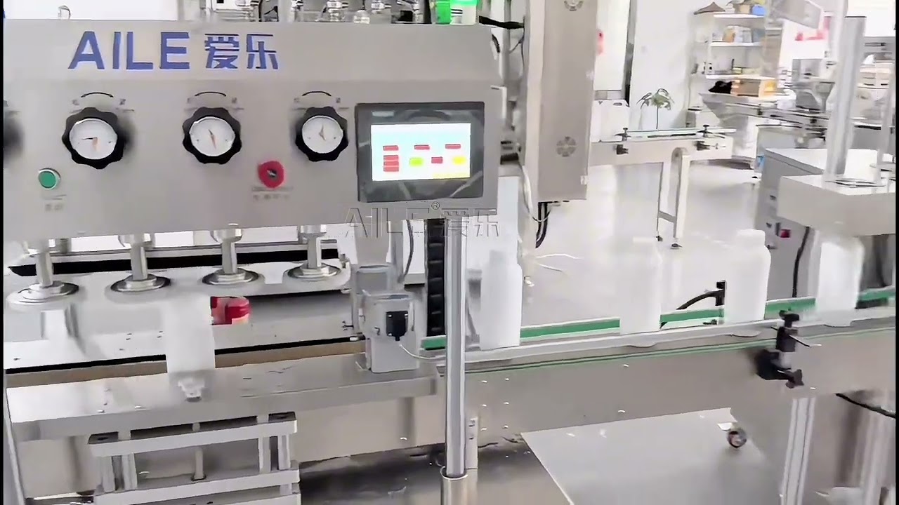 Fully automatic filling line with auto bottle and cover on