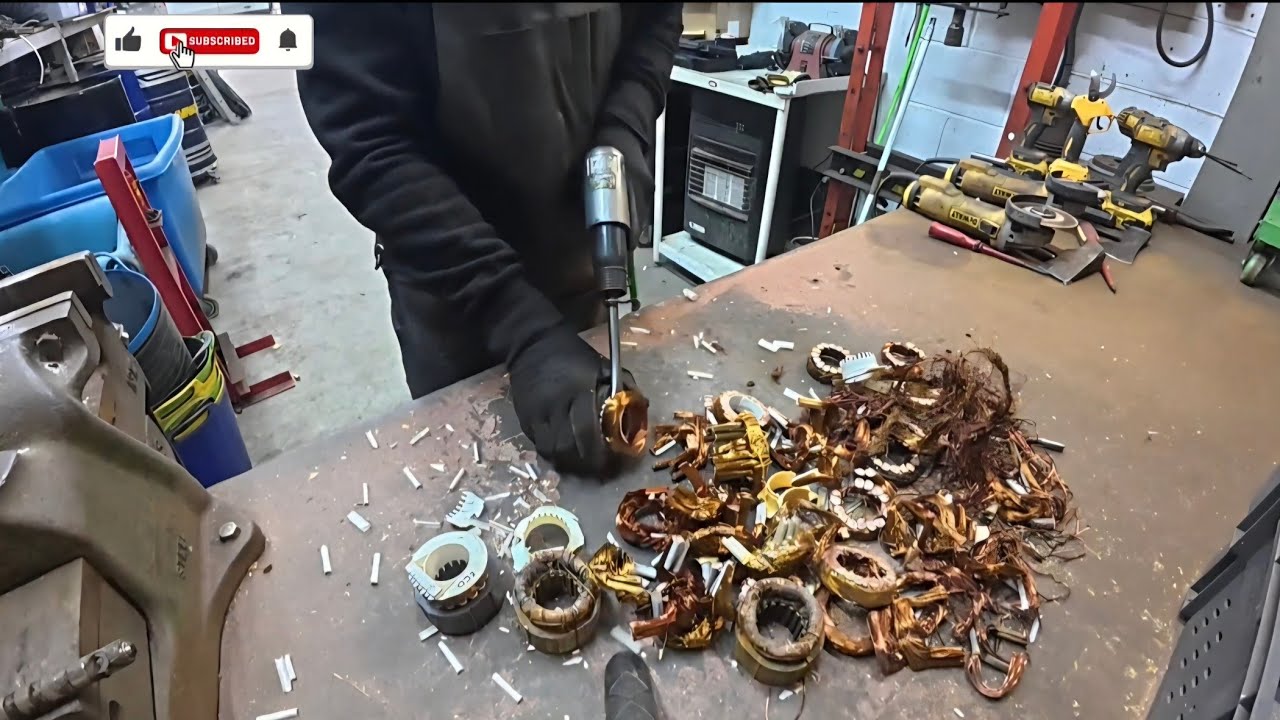 Creating a simple tool to remove copper windings from electric motors. 