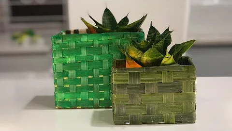 How to make coconut leaf square basket |Easy tutorial