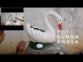 Pot angsa ||cara membuat pot bungga angsa || cement pot diy | cement pot making || cement pot ideas