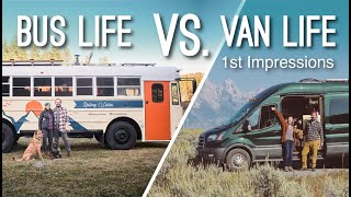 Bus Life Vs Van Life | Our Early Thoughts After Living In Both Full Time by Rolling Vistas 34,604 views 3 years ago 35 minutes