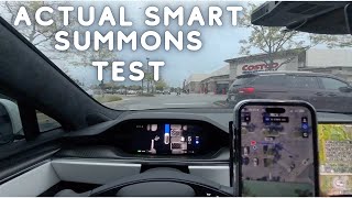 Testing Actual Smart Summon (ASS) Update - Tesla Model S Plaid