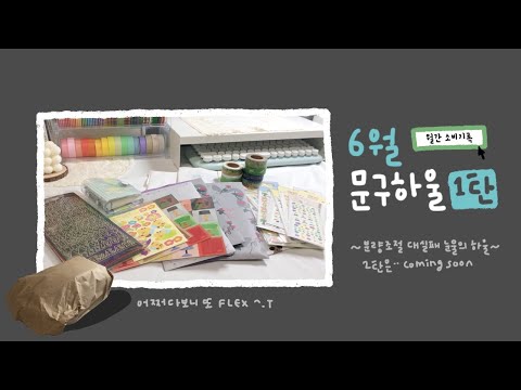 문구하울 VLOG✨ 6월 문구 하울 (1탄)❤ (율밤곰,보니플레이스,스티커스,솜곰,히히클럽,베베,서티커,윤구,치치랜드,보키,유슝슝)/다꾸/다이어리꾸미기/스티커/마테/Haul