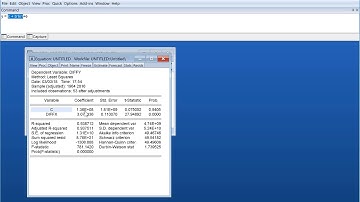 Least Square Regression in Eviews