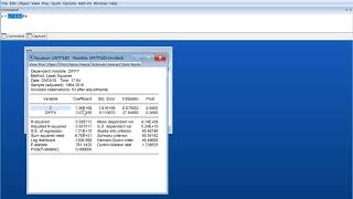 Least Square Regression in Eviews