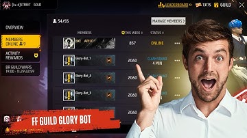 PREMIUM FF GUILD GLORY BOT -🔥FF GLORY BOT TUTORIAL 🎉