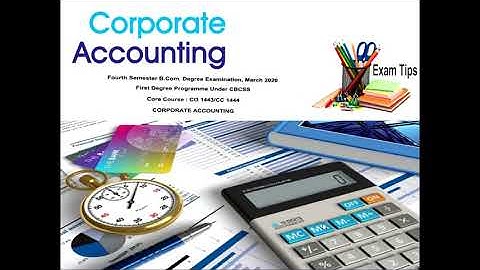 Kerala University B.Com Corporate Accounting  Solved Question Paper