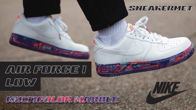 Air force 1 multicolor marble Clearance
