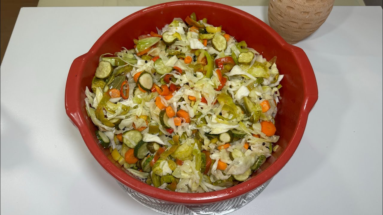 Turshi Dimrore -Ruska Sallat me Shishme Ska Provo🥒🌶🥕🍅🥗