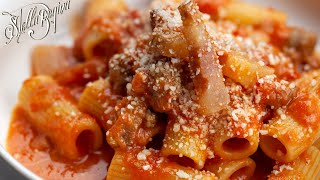 how to cook rigatoni pasta alla zozzona #asmr #italianfood | stella regina