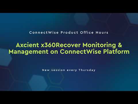 x360Recover Monitoring & Management on ConnectWise Platform