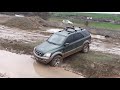 KIA Sorento plays in mud