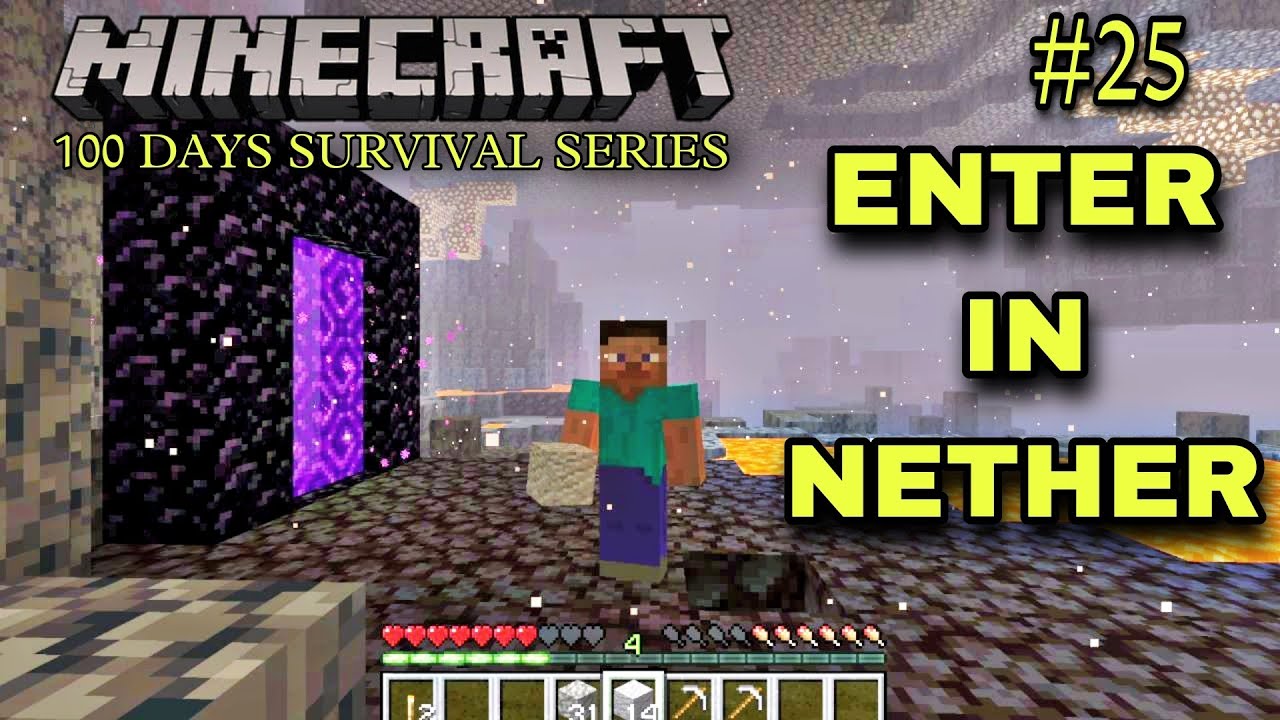 GOING TO NETHER | DAY-25 | MINECRAFT HARDCORE SURVIVAL SERIES - YouTube