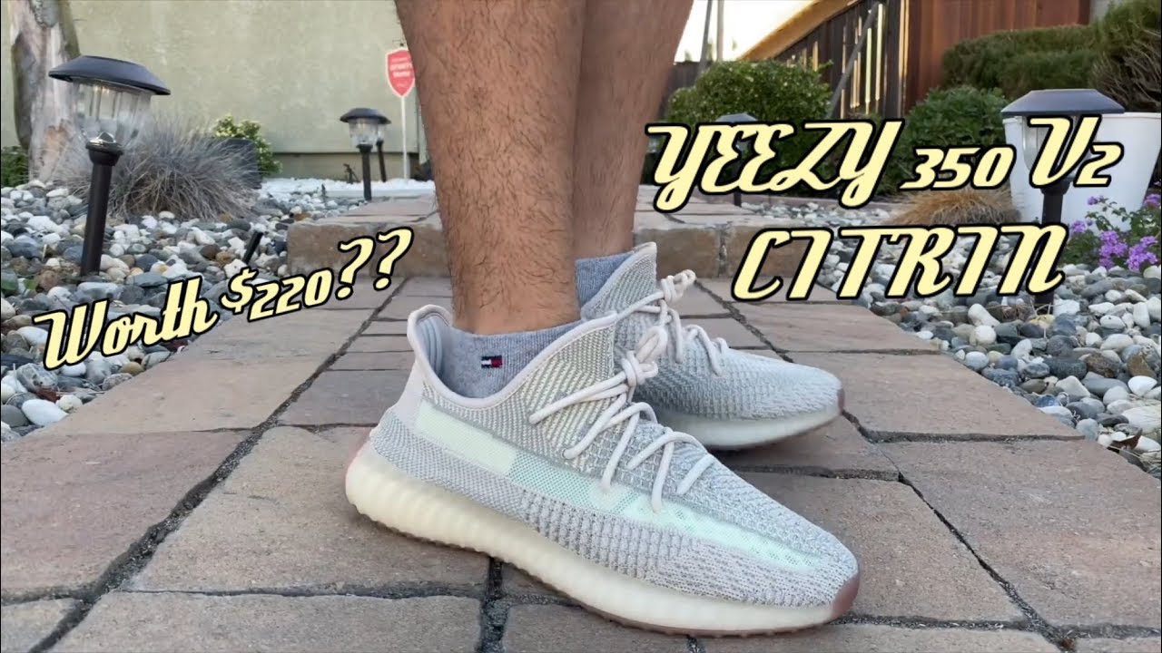 YEEZY 350 V2 CITRIN (REVIEW & ON FOOT) Worth $220?? - YouTube