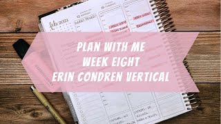 Plan With Me | Week Eight | Minimal and Functional | Erin Condren Vertical