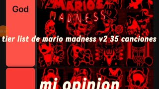 tier list de Mario madness v2 (tarde) mi opinion
