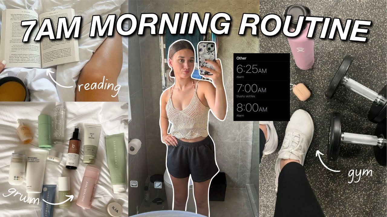MY 7AM PRODUCTIVE MORNING ROUTINE! 🧼💪🏻 - YouTube