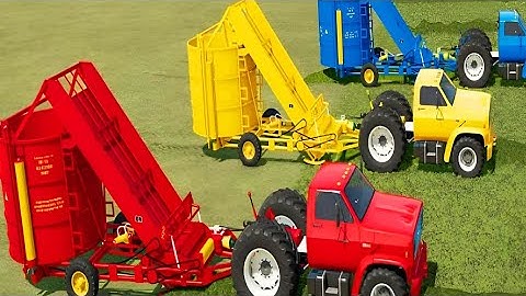 Loader Of Colors - Transporting TRUCKTOR & GRASS LOADING WITH WAGON TRAILERS! FS22