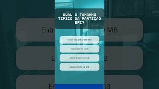 Tamanho da partição EFI