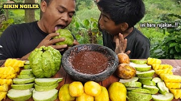RUJAK BUAH SEGAR BIKIN NGECES, KEDONGDONG + JAMBU KRISTAL + NANAS MADU + SAMBEL GULA TERASI