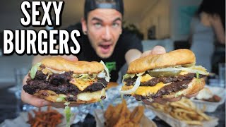 SEXY BURGER CHEAT MEAL & MUKBANG | EATING SHOW | Juicy Smash Burgers