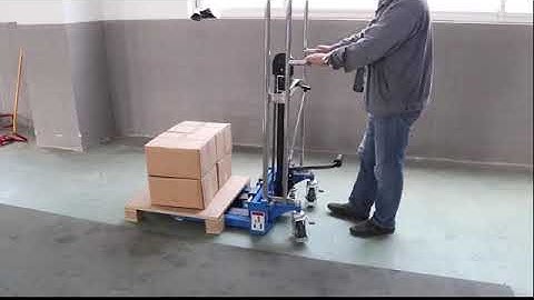 PJ series high quality manual forklift manual pallet stacker with adjustable forks