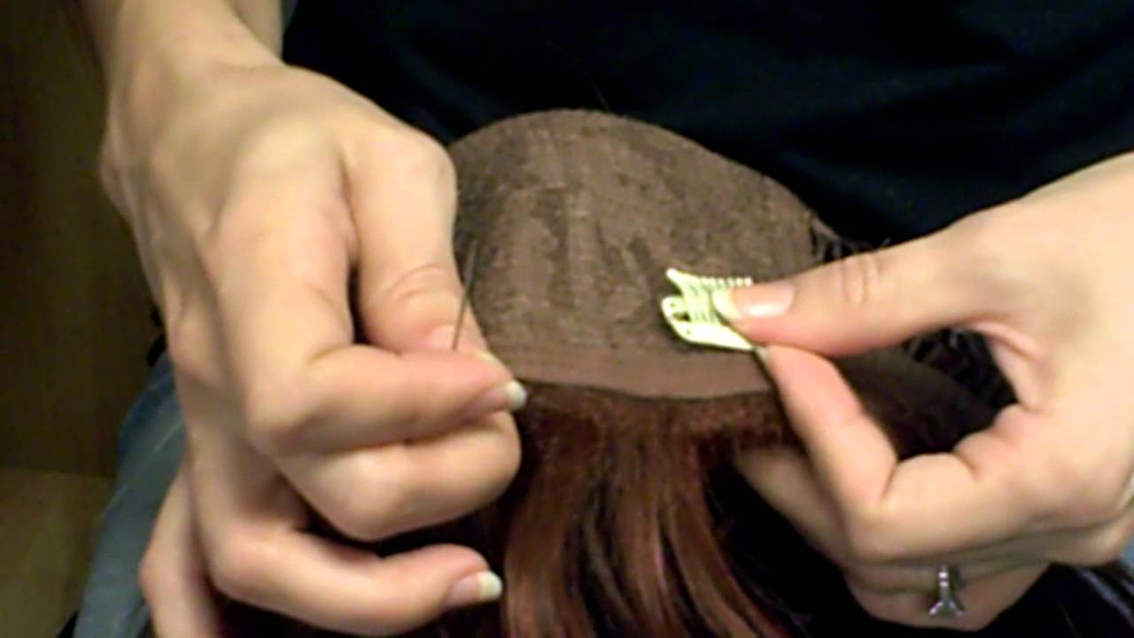 How to Sew Clips into Your Wig and Secure Your Wig - YouTube