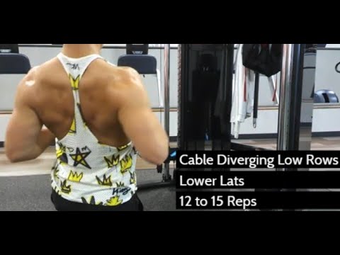 Cable Diverging Low Rows