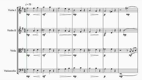 String Quartet No 1 in C Minor I.  Adagietto Allegro (Sibelius with NotePerformer) by Justin Hellman