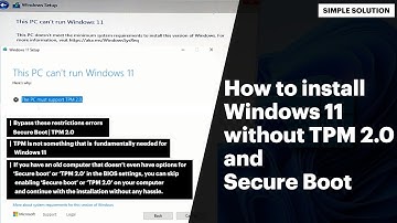 How to Install Windows 11 without TPM 2.0 and Secure Boot | Step By Step Guide