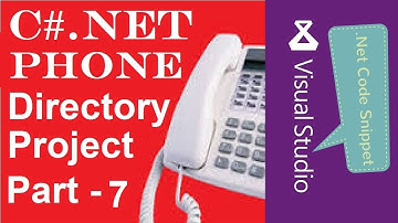 phone directory project csharp: part -7