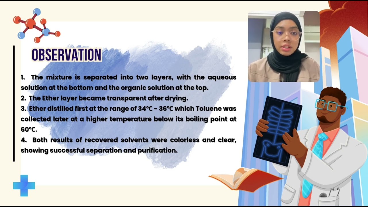AS239 DISTILLATION PROCESS OF ETHER-TOLUENE EXTRACTION