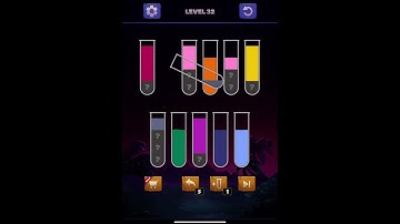 Water Sort Puzzle Level 32 #watersortpuzzle #gameshorts #gameplay #puzzle #ゲーム