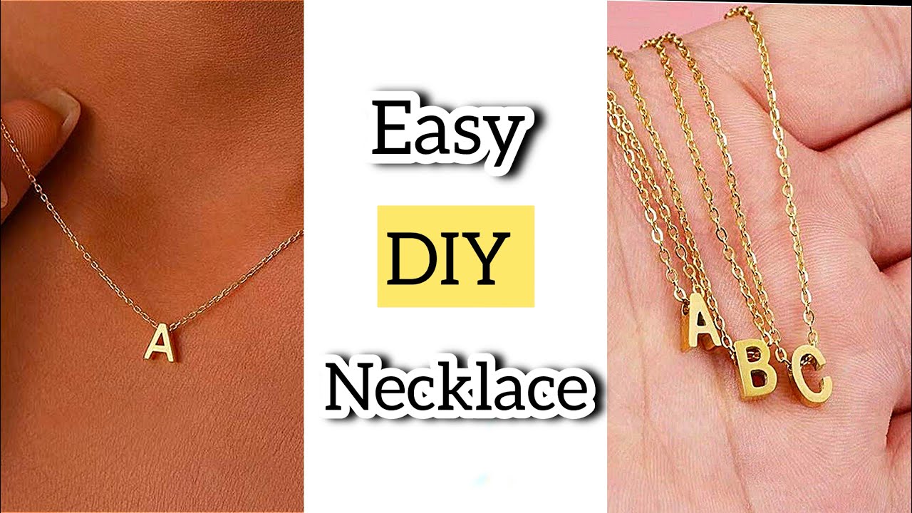 How To Make Personalized Letter Necklace at Home! Easy DIY Gold Letter ...