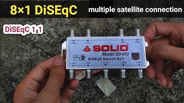 8×1 DiSEqC switch for multiple satellite connection DiSEqC-1.1