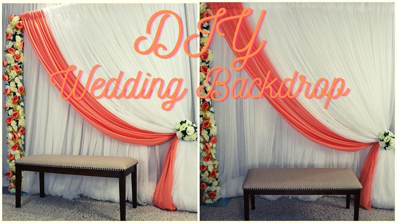 DIY Wedding and Party Backdrop | Peach Floral Accent Backdrop | Party, Event, Wedding Decor | DIY