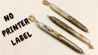 How to Make Resin Pens with Charms Label Without Printing (how to use glaze pens)| Resin Pens Molds