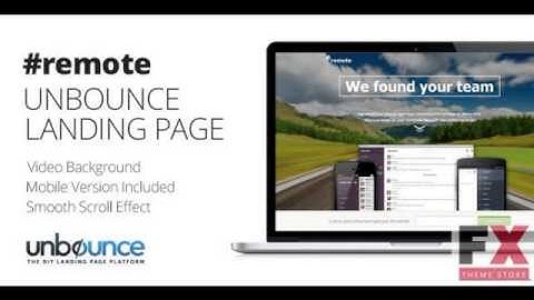 Preview Remote Unbounce Landing Page Template TForest