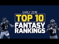 Early Top 10 Fantasy Football Rankings (2018)