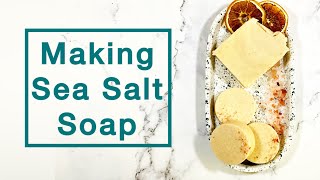 Making sea salt cold process soap