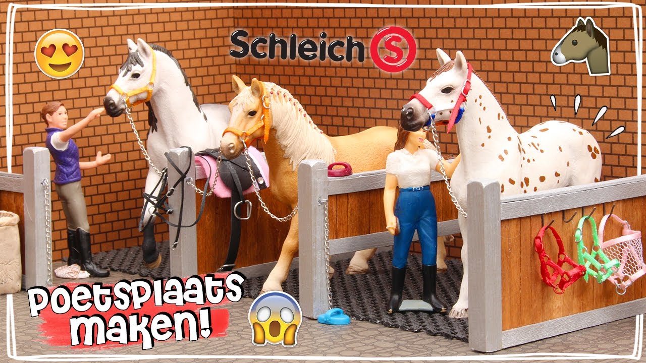 DE POETSPLAATS VAN MIJN MEGA SCHLEICH MANEGE MAKEN! 🤩 Daphne draaft door Paarden, Hobby paard, Breyer paarden