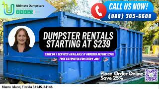 Dumpster Rental Near Me In Marco Island, Florida - Same Day Dumpster Services