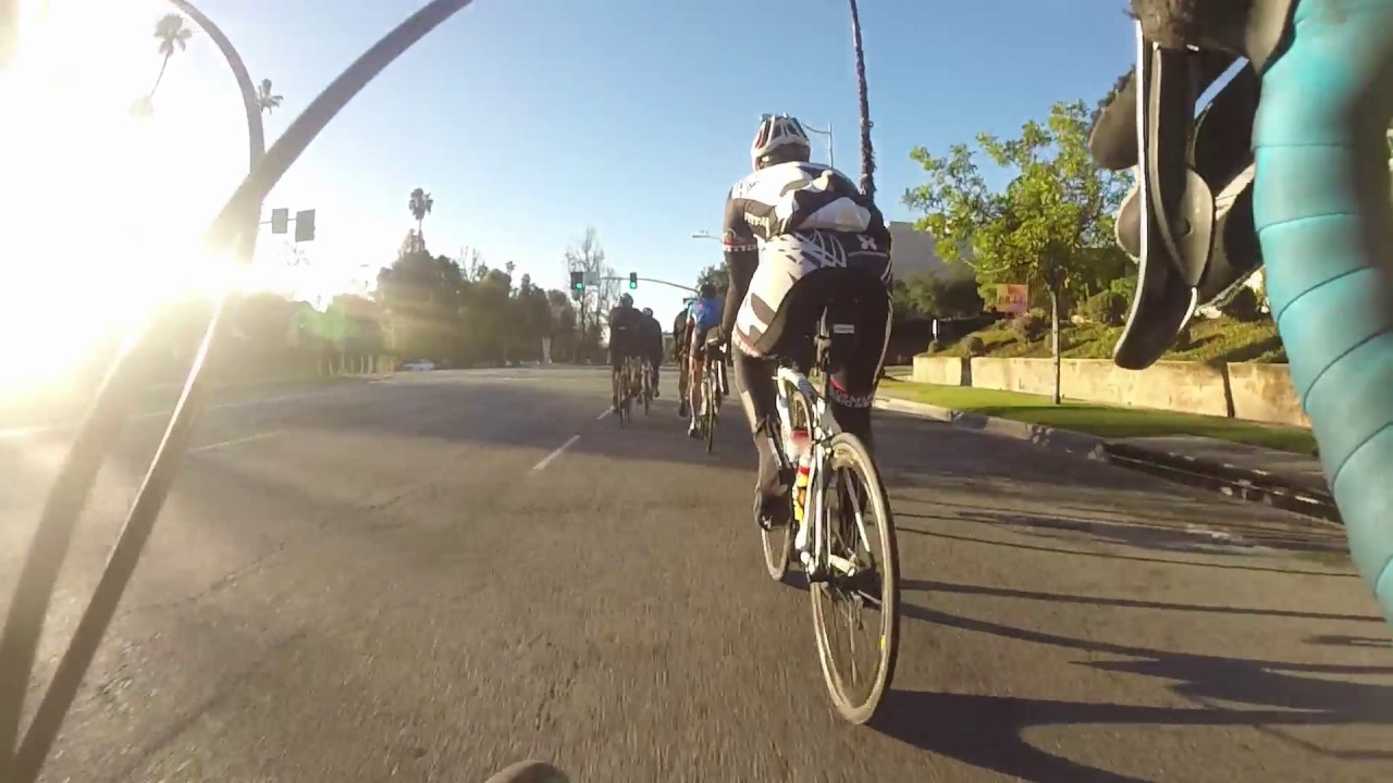 Cycling in Pasadena California. Montrose ride 1/21/17 short clip YouTube